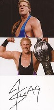 WWE WRESTLING: JACK SWAGGER SIGNED 6x4 WHITECARD+2 UNSIGNED PHOTOS+COA