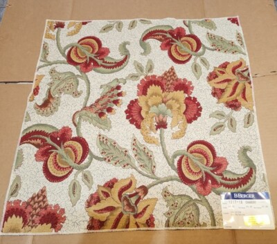 B. Berger Cotton Poly Fabric Sample- ''Cranberry''- 24'' ×23'' -a0124