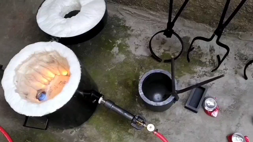 16 KG Gas Metal Melting Furnace Kit Foundry 2 Burner 2 Crucibles Smelting Refine - Video 1 of 1