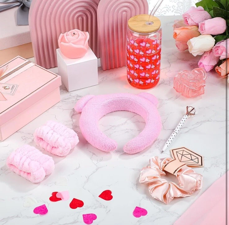 CUTE 7 Pcs Valentine's Day Gifts for Her Pink Theme Gifts Set Love Cup. USA - Image 3 of 4