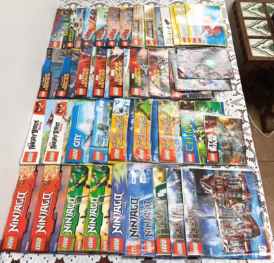 LEGO Instruction Manuals Lot 39 PLUS MINECRAFT POSTER Marvel HOBBIT Angry Birds