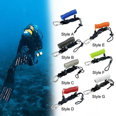 Cordon De Plongée Extensible – Porte-clés Rétractable En Acier Inox 316 Et Nylon – Pour Plongée, Snorkeling, Camping