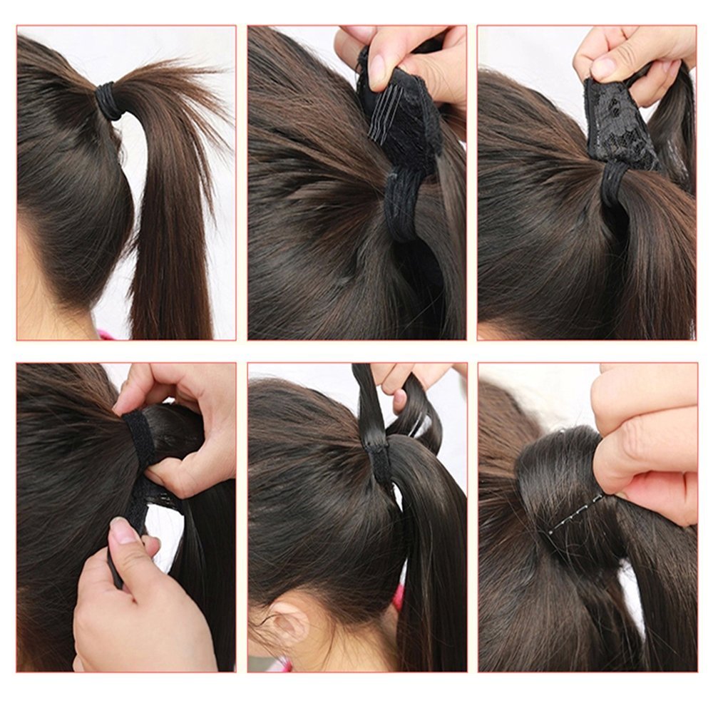 Extension De Cheveux En Queue De Cheval - 60 Cm - Lisse Ou Bouclé - À Clipser - Neuf Avec étiquettes
