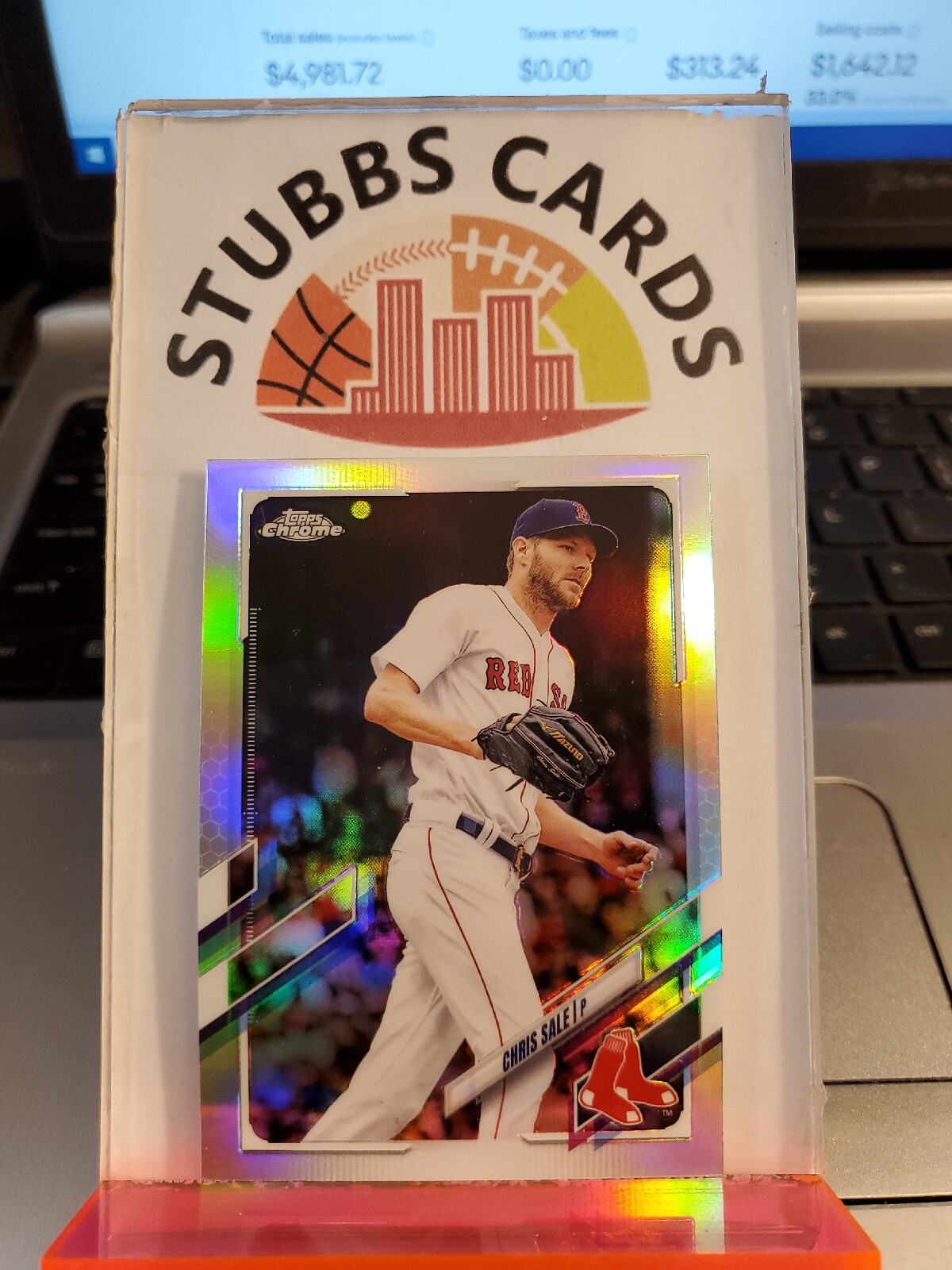 2021 Topps Chrome Silver Refractor #60 Chris Sale Red Sox