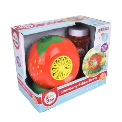 Soplador de burbujas de fresa Play Day, solución de burbujas perfumada de 4 oz, niños de 3+ años - Imagen 3 de 5