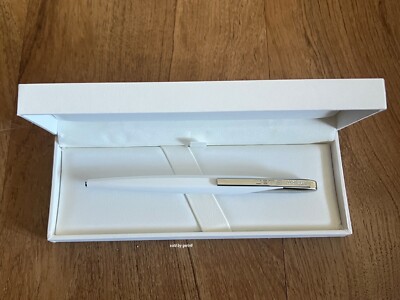 S.T. Dupont Jet 8 Ball Point Pen, White with Chrome Appointments