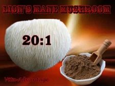Organic LION'S MANE MUSHROOM 20:1 EXTRACT powder 1LB