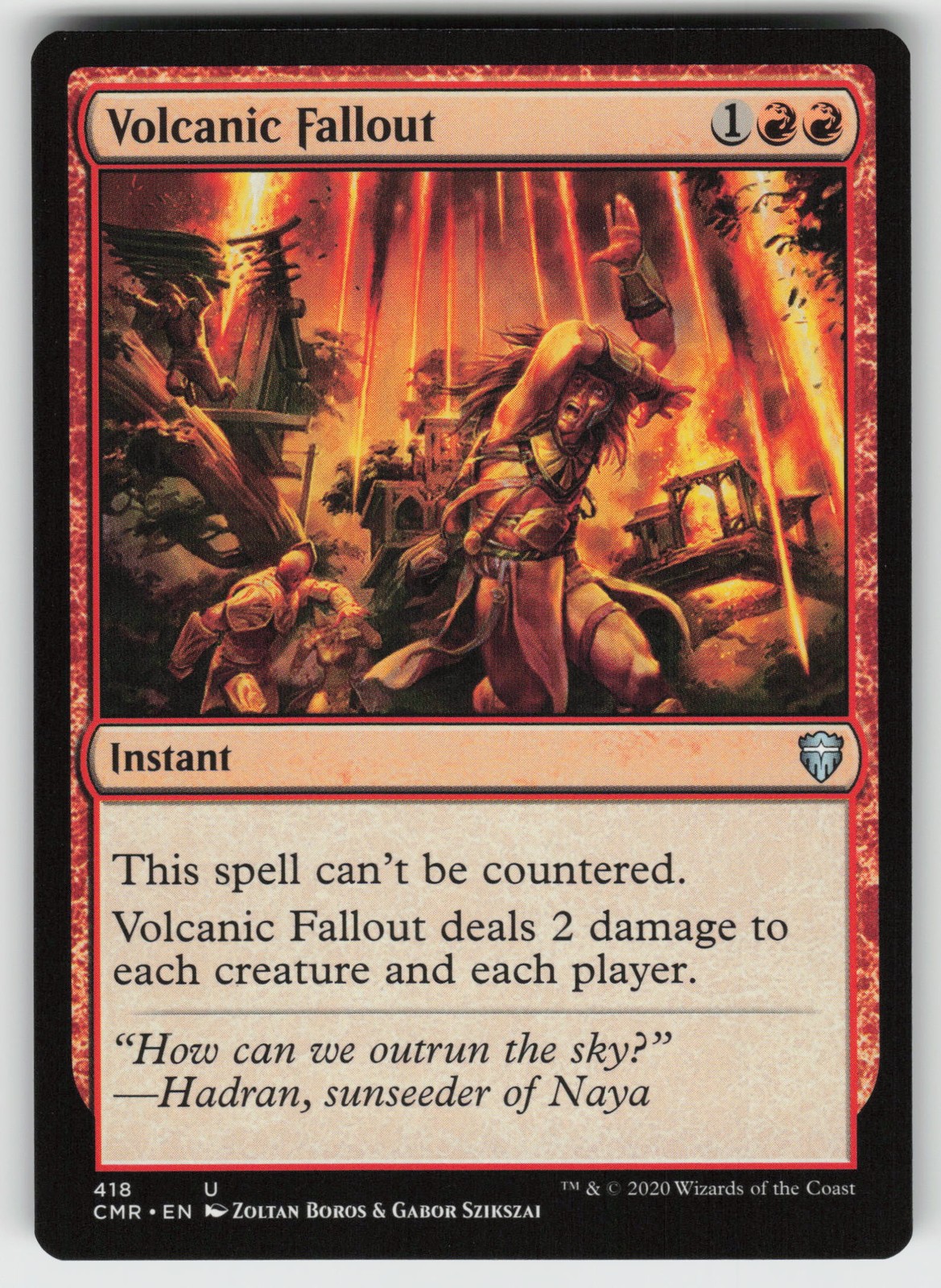 Volcanic Fallout Commander Legends 418 U NM MTG