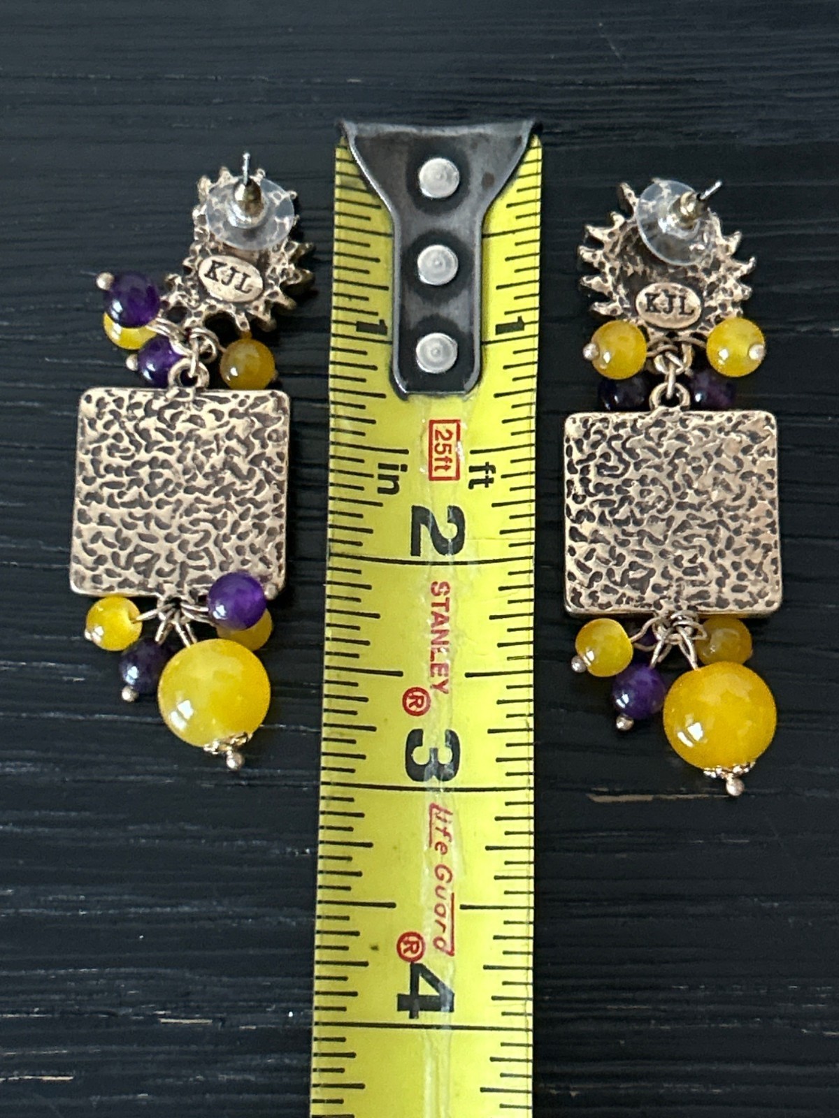 Celestial Sun & Moon Statement Pierced Earrings Y… - image 5