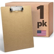 Recycled Wood Clipboard Letter Size Low Profile Clip Brown 9 x 12.5 Inches