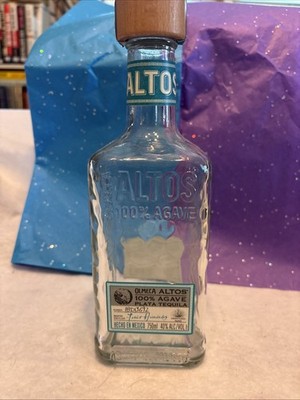 ALTOS 100% Agave Plata Tequila  750ml- Empty Bottle