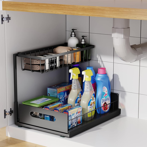 Under Sink Organizer, 2 Tier under Sink Organizers and Storage Multi-Purpose und - Picture 10 of 11