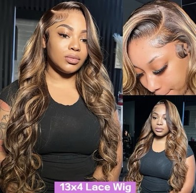 FUNKY 9A Remy Human Hair Wig - 180% Density Body Wave 13x4 Lace Frontal with