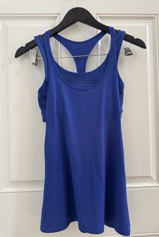 Lululemon Women’s Tank Top With Built In Sports Bra No Pads Blue Size 4