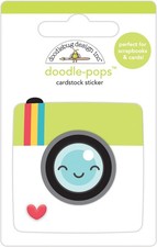 Doodlebug Doodle-Pops 3D Stickers-Picture Perfect, I Heart Travel