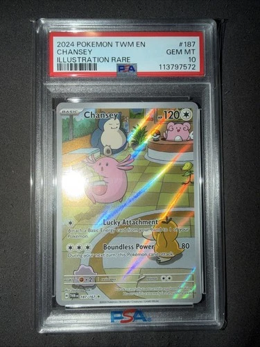 2024 POKEMON TWILIGHT MASQUERADE CHANSEY #187/167 ILLUSTRATION RARE PSA 10