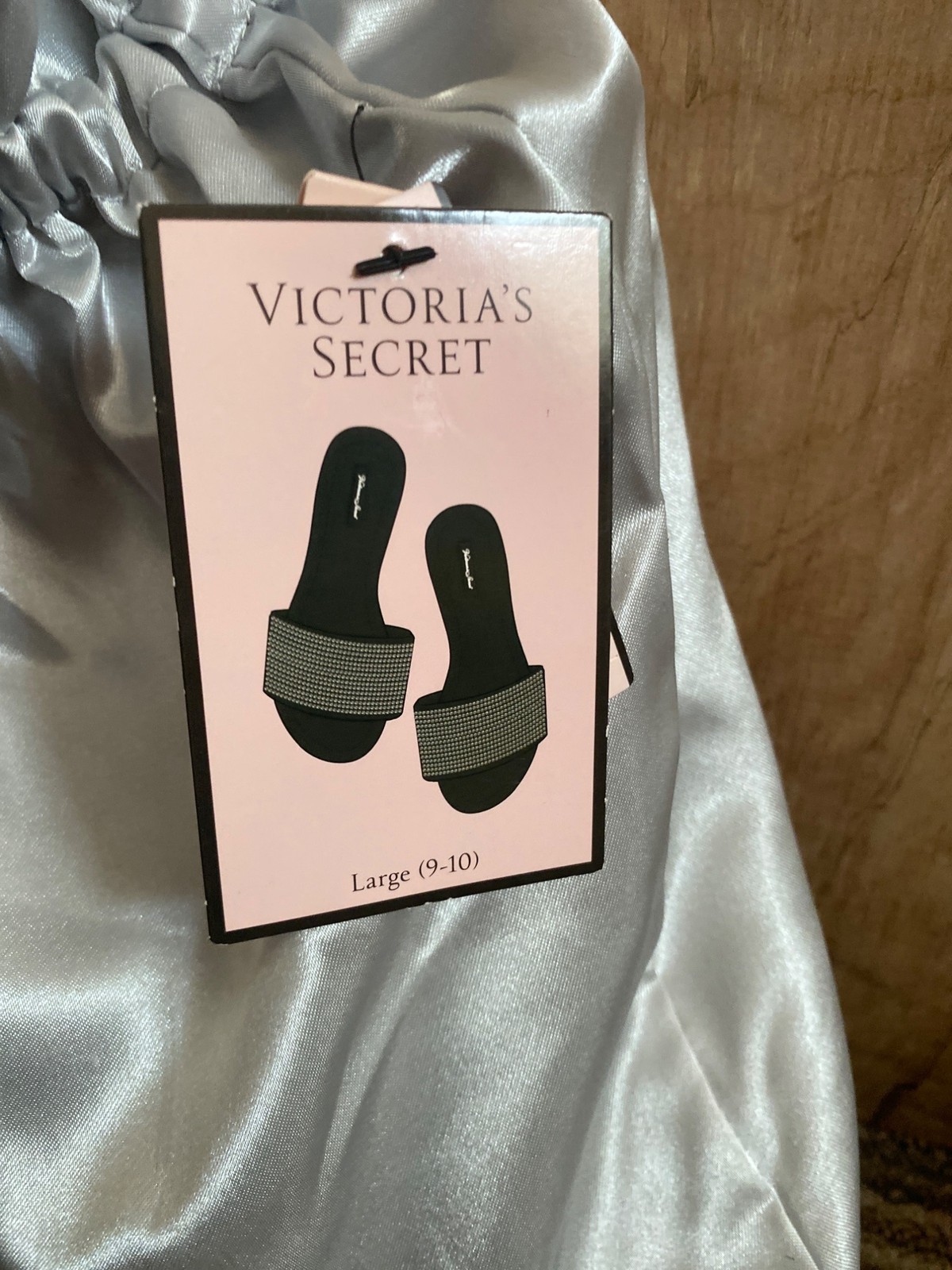 SAOLA Victorias Secret Pantofole Bling Suola in Velluto Infradito Taglia Large (9 10) NUOVE