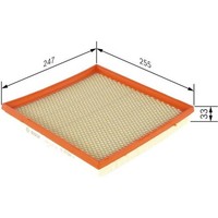 Bosch F 026 400 385 Luftfilter FüR Chevrolet Opel Staubpartikelfilter