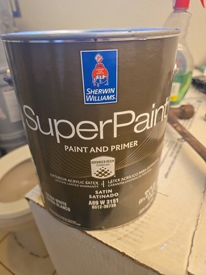 Sherwin Williams SuperPaint 1 Gallon New Off White Cream Paint & Primer Satin