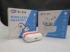 RIZE WIRELESS HEADSET/EarBuds w/charging Station Open Box
