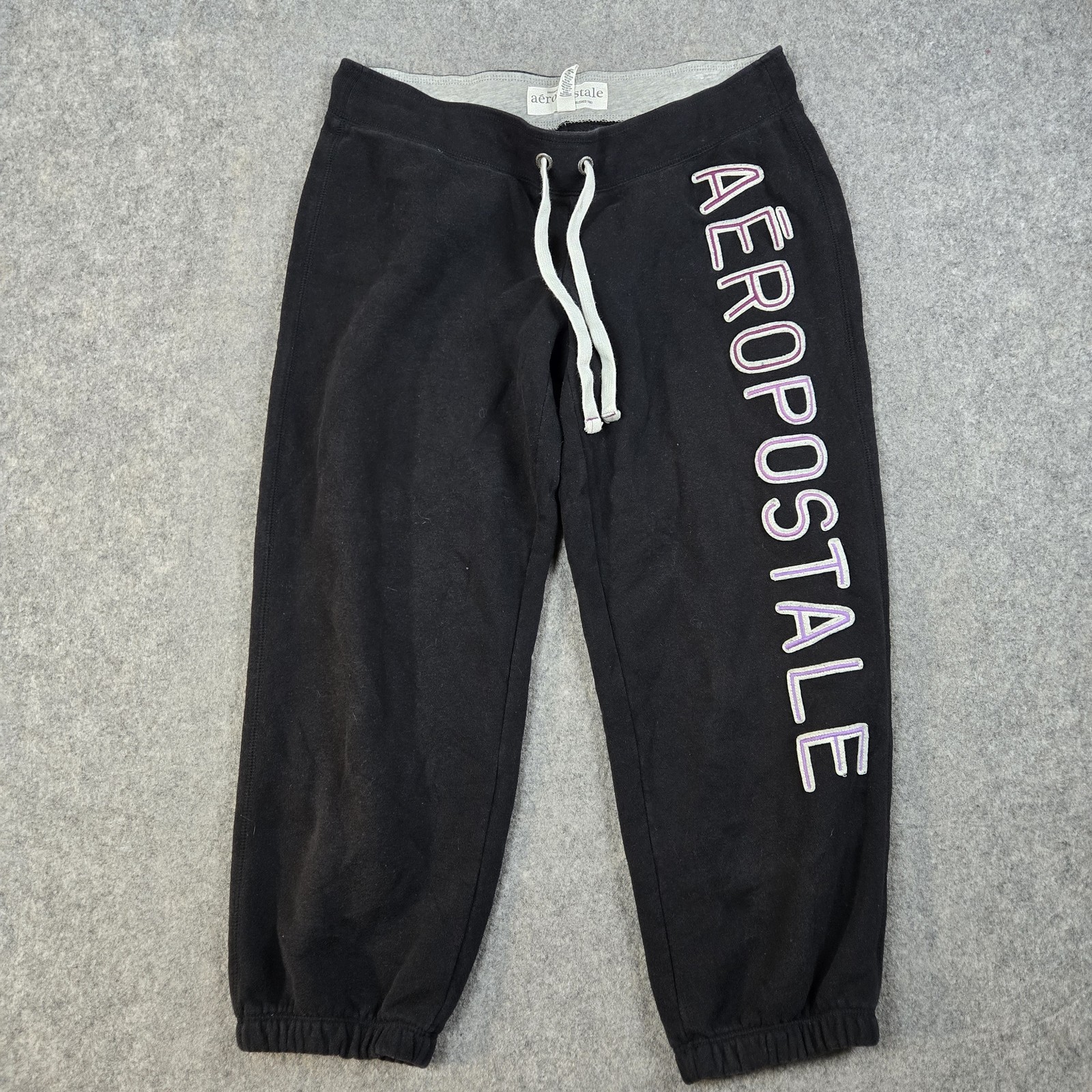 Aeropostale Womens Medium Fleece Joggers Comfortable Active Sweatpants Spell Out-image