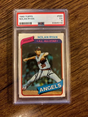 1980 Topps #580 Nolan Ryan Angels HOF PSA 5 EX