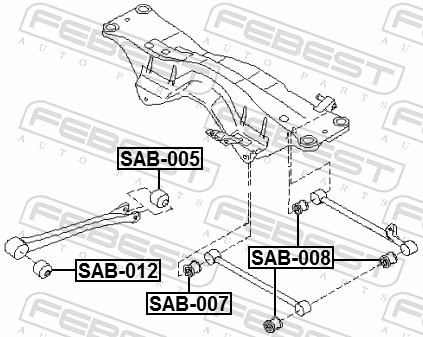 ✅Fits FEBEST SAB-012 SILENTBLOCK REAR LEVER SUBARU IMPREZA G11 2000. ⭐UK Seller⭐