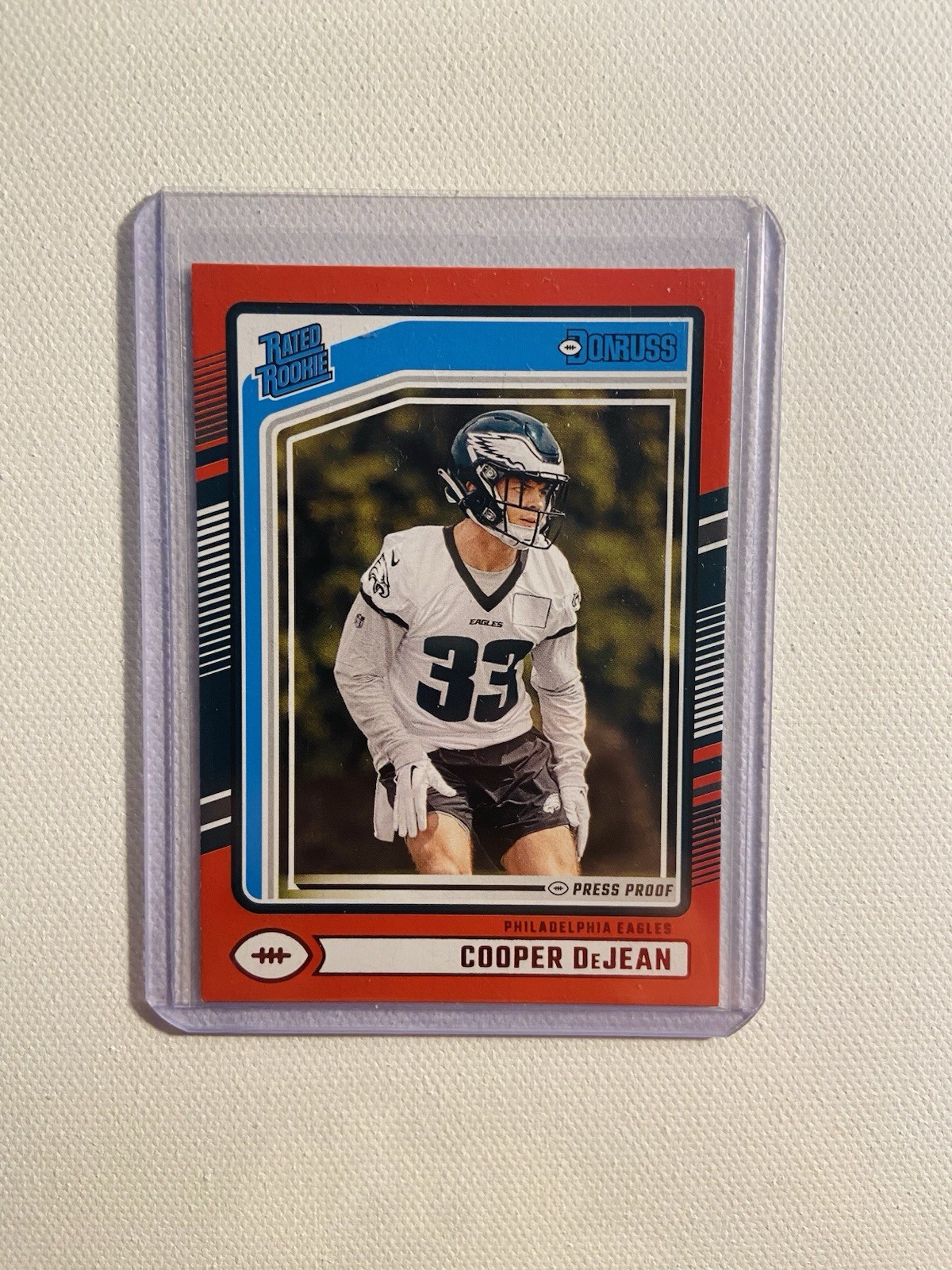 2024 Panini Donruss - Cooper DeJean Rated Rookie #305 Press Proof Red (RC) NFL