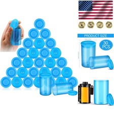 30 Pack Blue Plastic Film Canister Holders - Secure and Stylish Storage Solution
