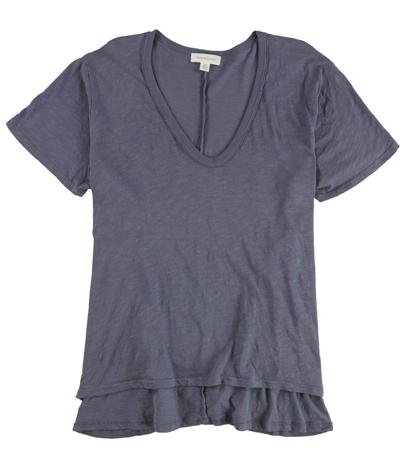 Treasure & Bond Womens Solid Basic T-Shirt, blue,… - image 1