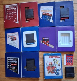 Mixed Game Lot - Atari 2600 & Intellivision - some with boxes, manuals, overlays