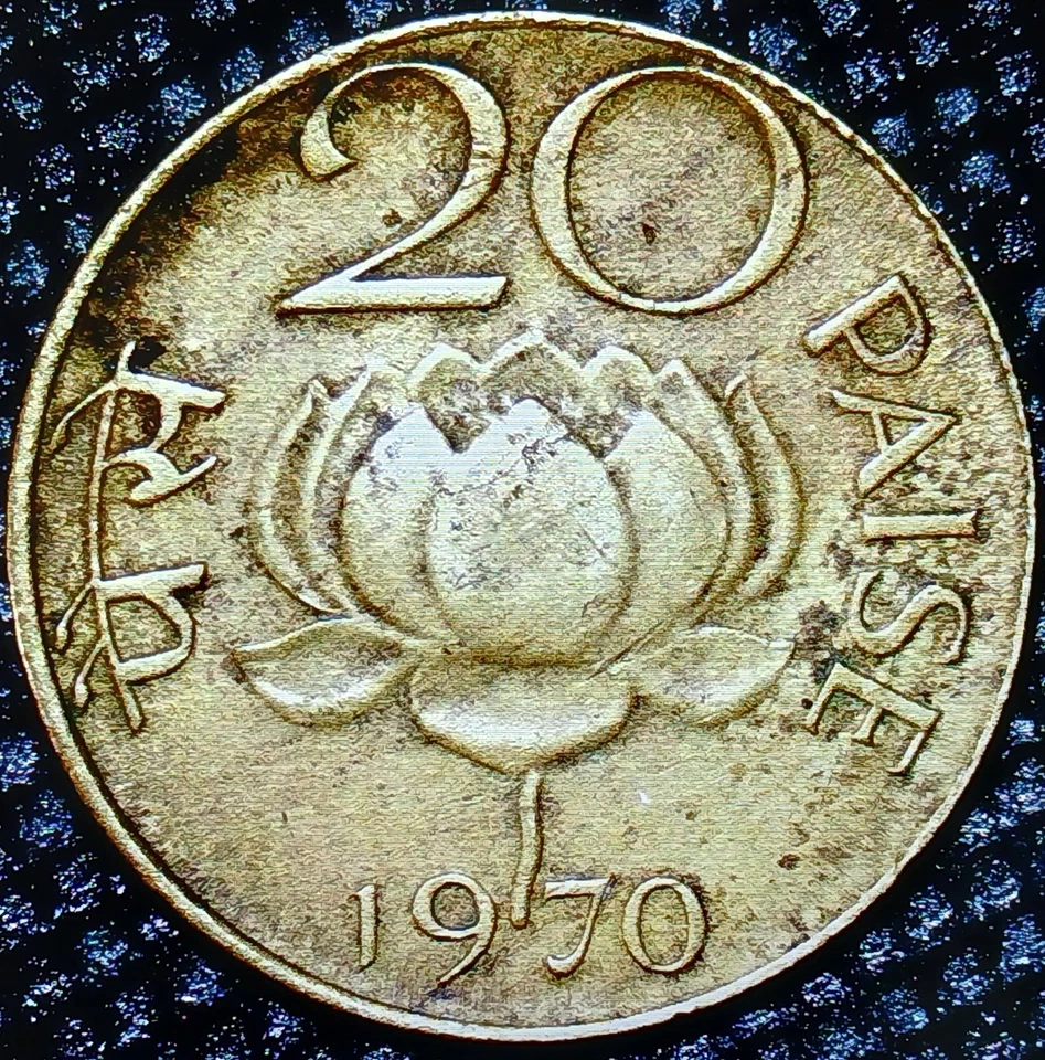 1970 20 Paise India Foreign Coin With A Shattered Obverse Die - Image 4 of 4