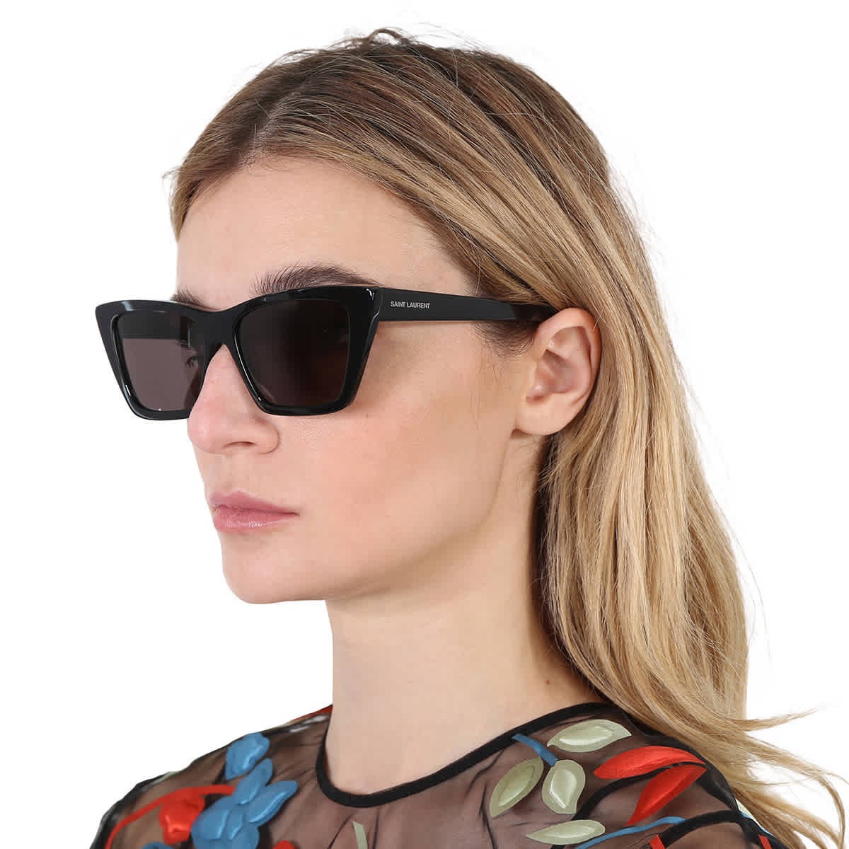 Женские солнцезащитные очки Saint Laurent серый кошачий глаз SL 276 СЛЮДА 032 55 SL 276 СЛЮДА 032 44990₽