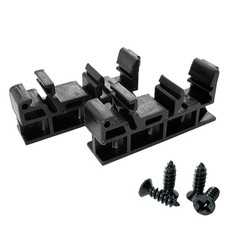 50Sets C45 DIN Rail PCB Mounting Black Bracket Holder Carrier Clips for Width 35
