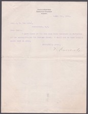 THEODORE ROOSEVELT - TYPED LETTER SIGNED 04/07/1899