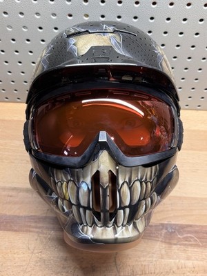 Mint RUROC RG1-DX Custom Graphic Helmet w/ Goggles, bag, etc. Size YL/S