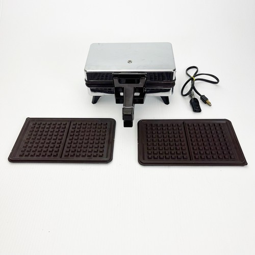 Vintage Hudson Waffle Iron Pizzelle Sandwich Grill con Piatti e Cavo - Foto 1 di 9