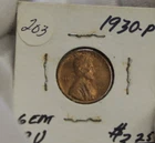 1930 US Lincoln Cent 1c Nice Red Unc