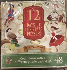 12 Days Of Christmas Advent Calendar Puzzles New