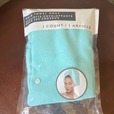 Horizon Group USA Blue Fabric Hair Towel Wrap for Women Adult Hair MPN 227320