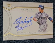 2018 Topps Definitive EDGAR MARTINEZ 19/25 Inscribed 