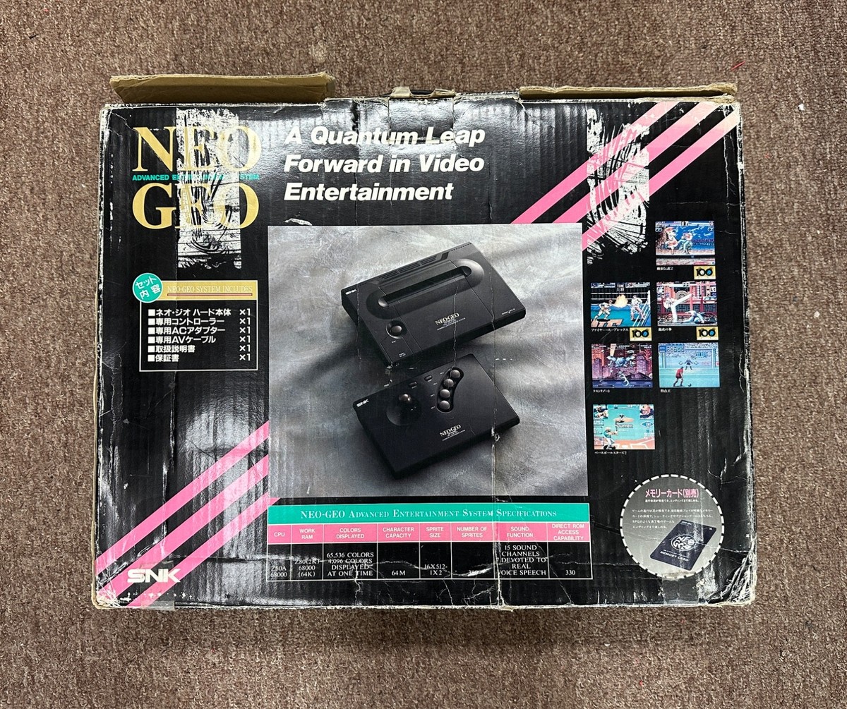 SNK Neo Geo AES NGH Silver System/Console Retail Box/Packaging