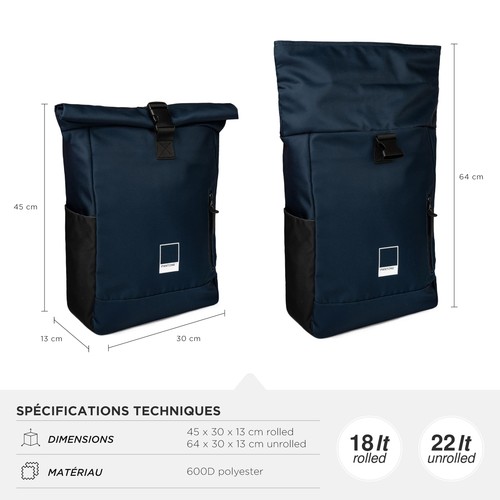 PANTONE™ Urban - Sac à Dos Femme et Homme pour École/Bureau Polyester Impermé... - Photo 2/7