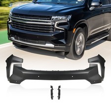 Primed Front Bumper Cover For 2021-2023 Chevy Tahoe Suburban Wsenser Holes