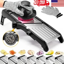 7-in-1 Stainless Steel Mandoline Adjustable Vegetable Food Slicer Kitchen Tool