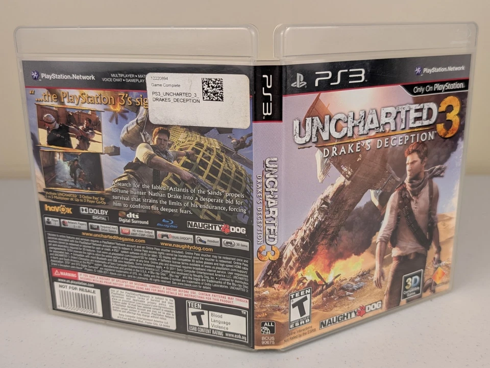 Uncharted 3 Drake's Deception(PlayStation 3 PS3)➡️CIB - Tested - Near Mint 📀! - Image 4 of 4