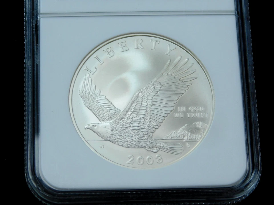 2008-P $1 Bald Eagle Commemorative Silver Dollar - NGC MS70 - Image 3 of 4