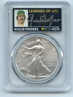 2026 $1 American Silver Eagle PCGS MS70 FS Legends of Life Rollie Fingers