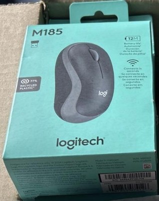 Logitech M185 Wireless Mouse, 2.4GHz with USB Mini Receiver, 1 Yr Battery Life, 