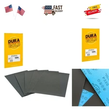 320 Grit Wet or Dry Sandpaper Sheets, 5-1/2" x 9", Box of 25 - Fine-Cut Sandi...